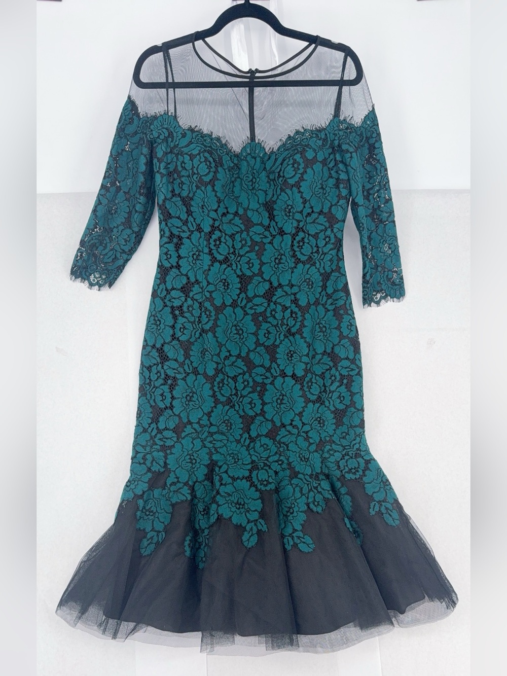 Rickie Freeman By Teri Jon Lace Illusion Dress Formal Dress 6